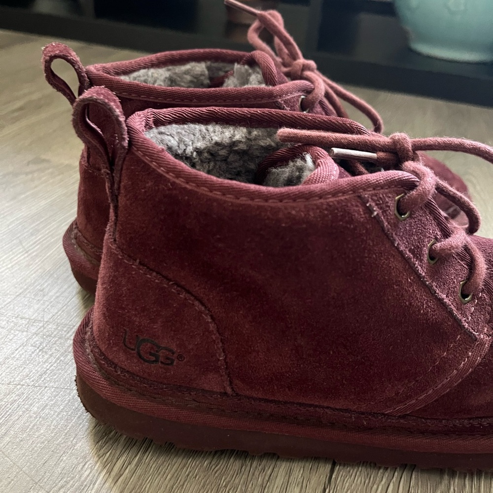 Burgundy UGG neumel boots